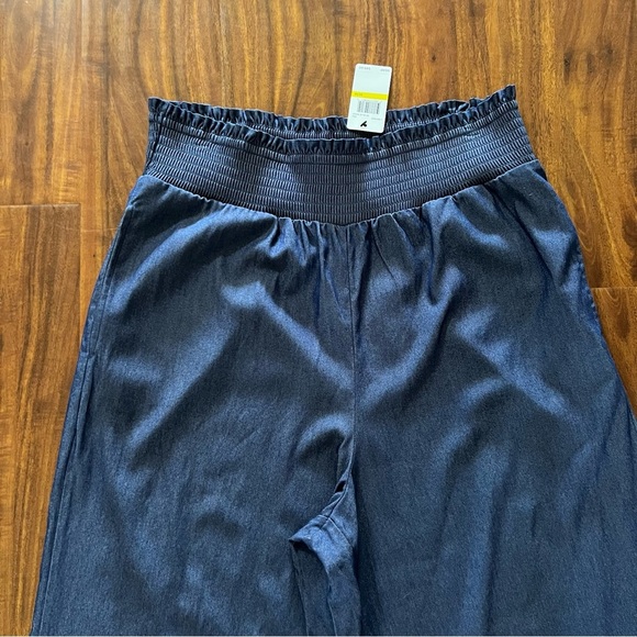 NWT Laundry by Shelli Segal Wide Leg Elastic Waist Blue Pants size medium - Picture 4 of 10